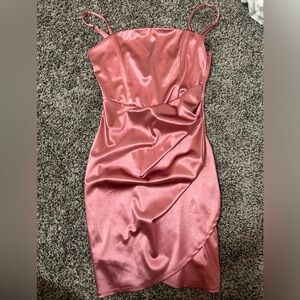 Silk, pink dress XS